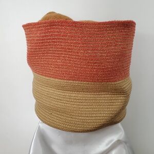 Woven Storage Basket for Blankets and Pillows – Decorative Natural Rope Laundry